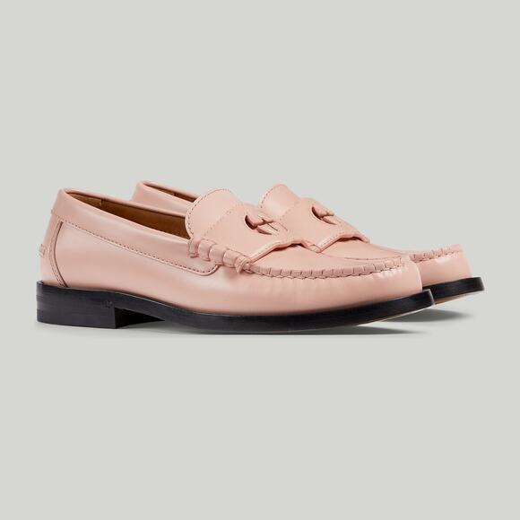 Gucci Interlocking G Cut Out GG Classic Loafer Leather Pink 38.5 - Picture 1 of 8